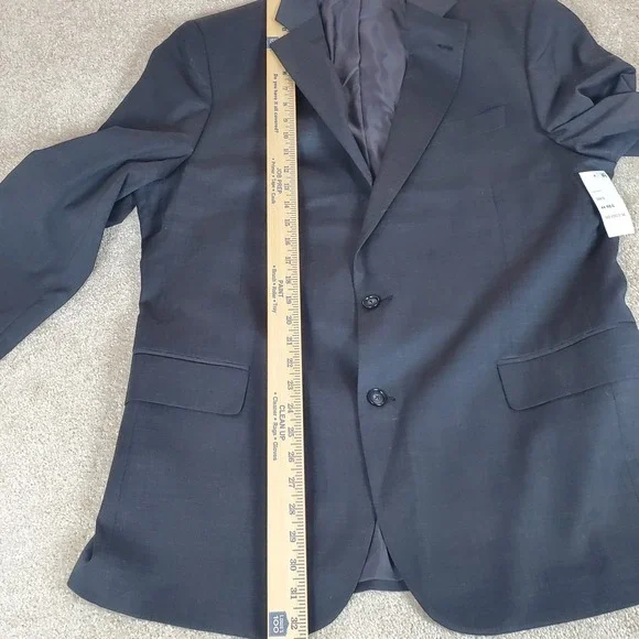 JCP Stafford Suit Coat Jacket Charcoal 44 REG Classic Fit Coolmax All Season NWT